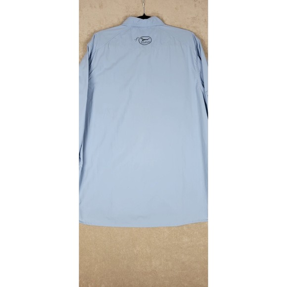 True Flies Men's Vented Fishing Shirt Long Sleeve Performance Utility Sz L Blue - Picture 11 of 16